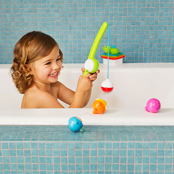 22pcs Magnetic Fishing Toy Set Bath Toys Baby Bathtub Toy With